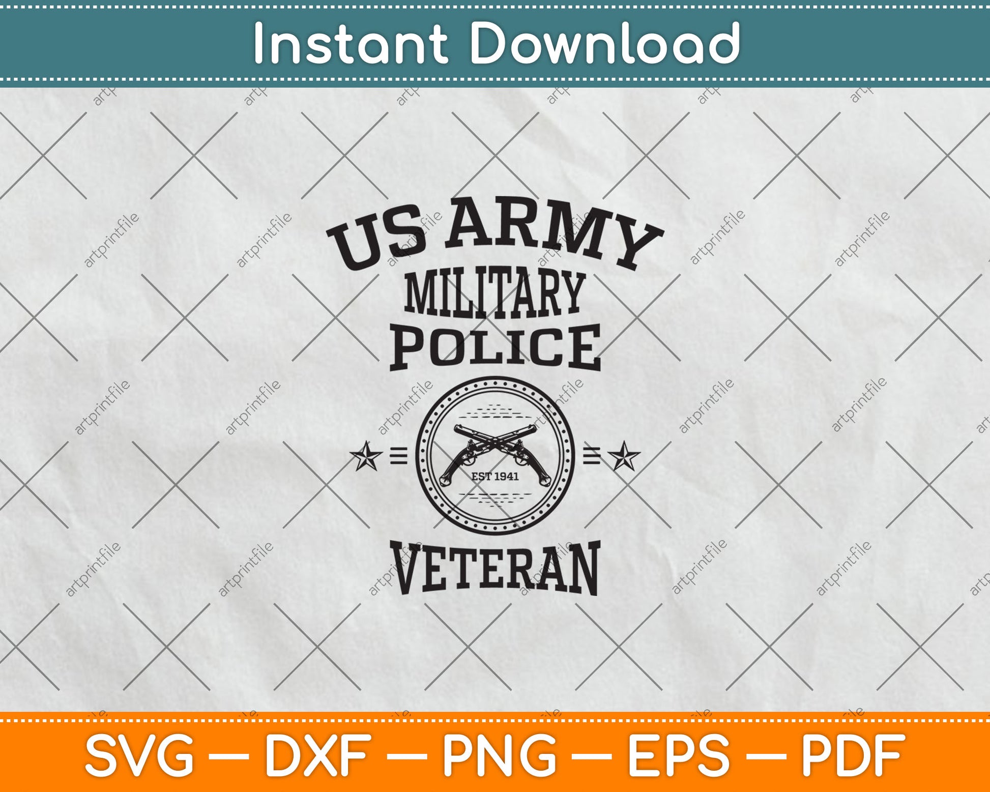 US Army Military Veteran Retired Police Officer Svg Design Digital Cutting File