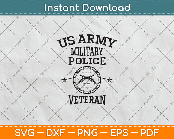 US Army Military Veteran Retired Police Officer Svg Design Digital Cutting File