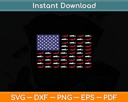 US Flag Airplanes Aircraft Mechanic 4th July Pilot Svg Digital Cutting File