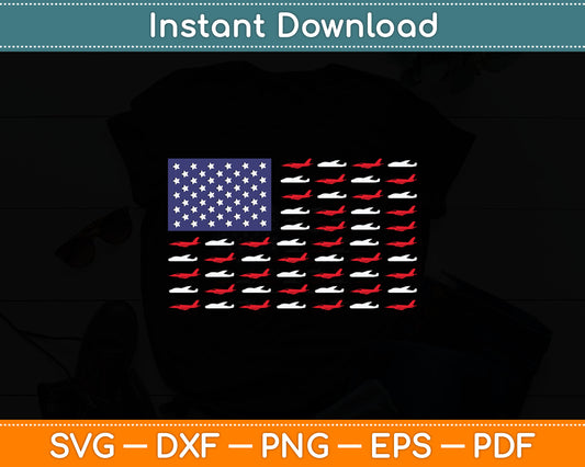 US Flag Airplanes Aircraft Mechanic 4th July Pilot Svg Digital Cutting File