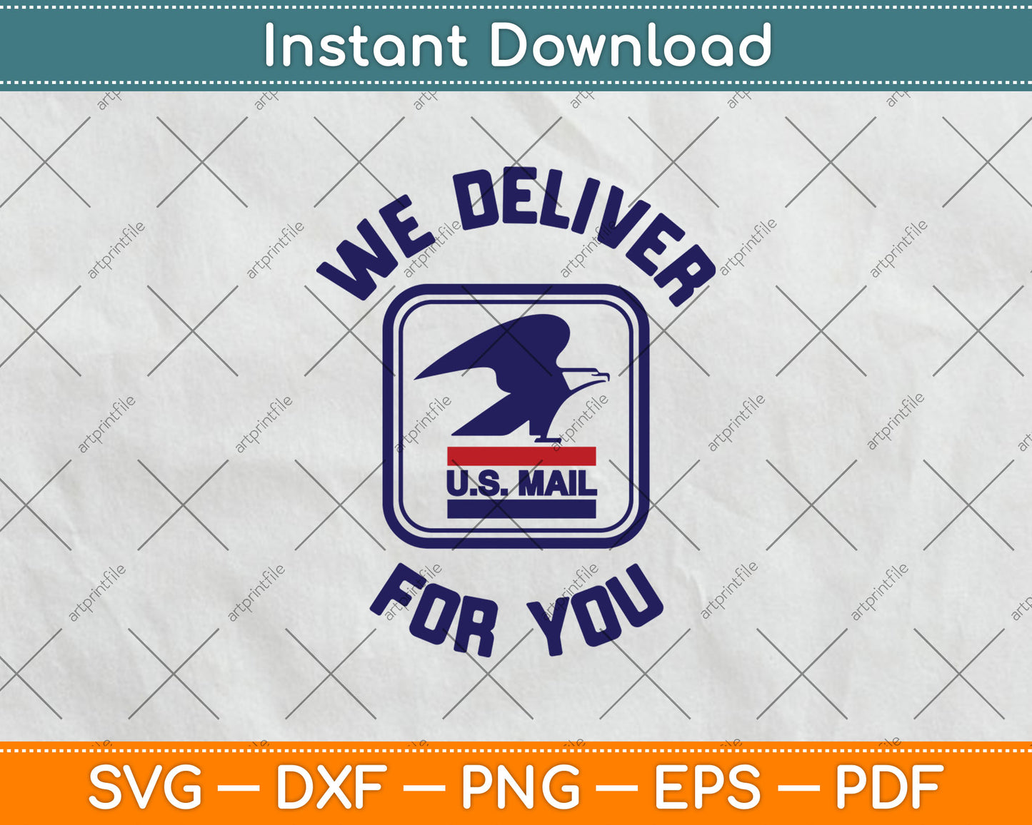USPS We Deliver for You Svg Digital Cutting File
