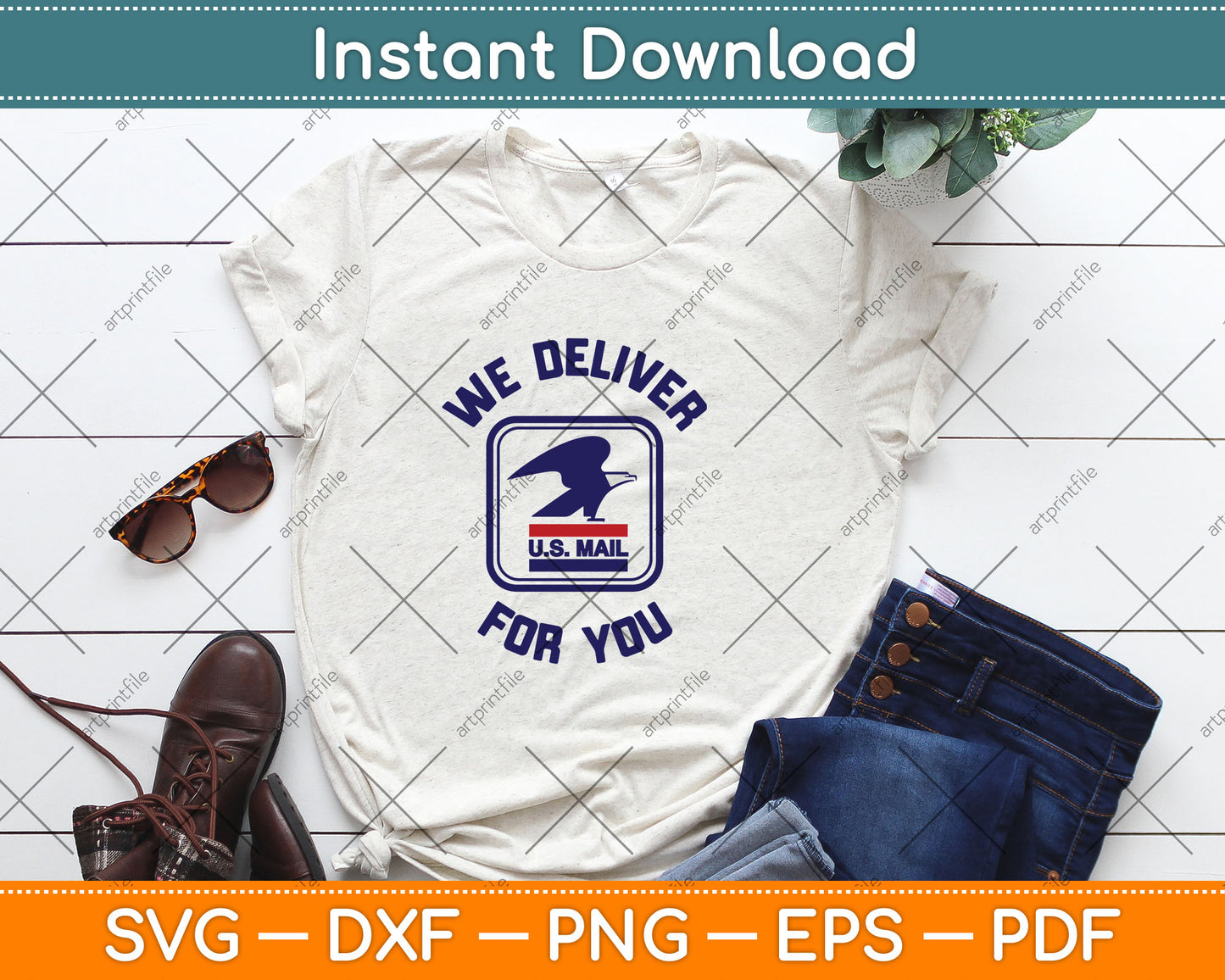 USPS We Deliver for You Svg Digital Cutting File