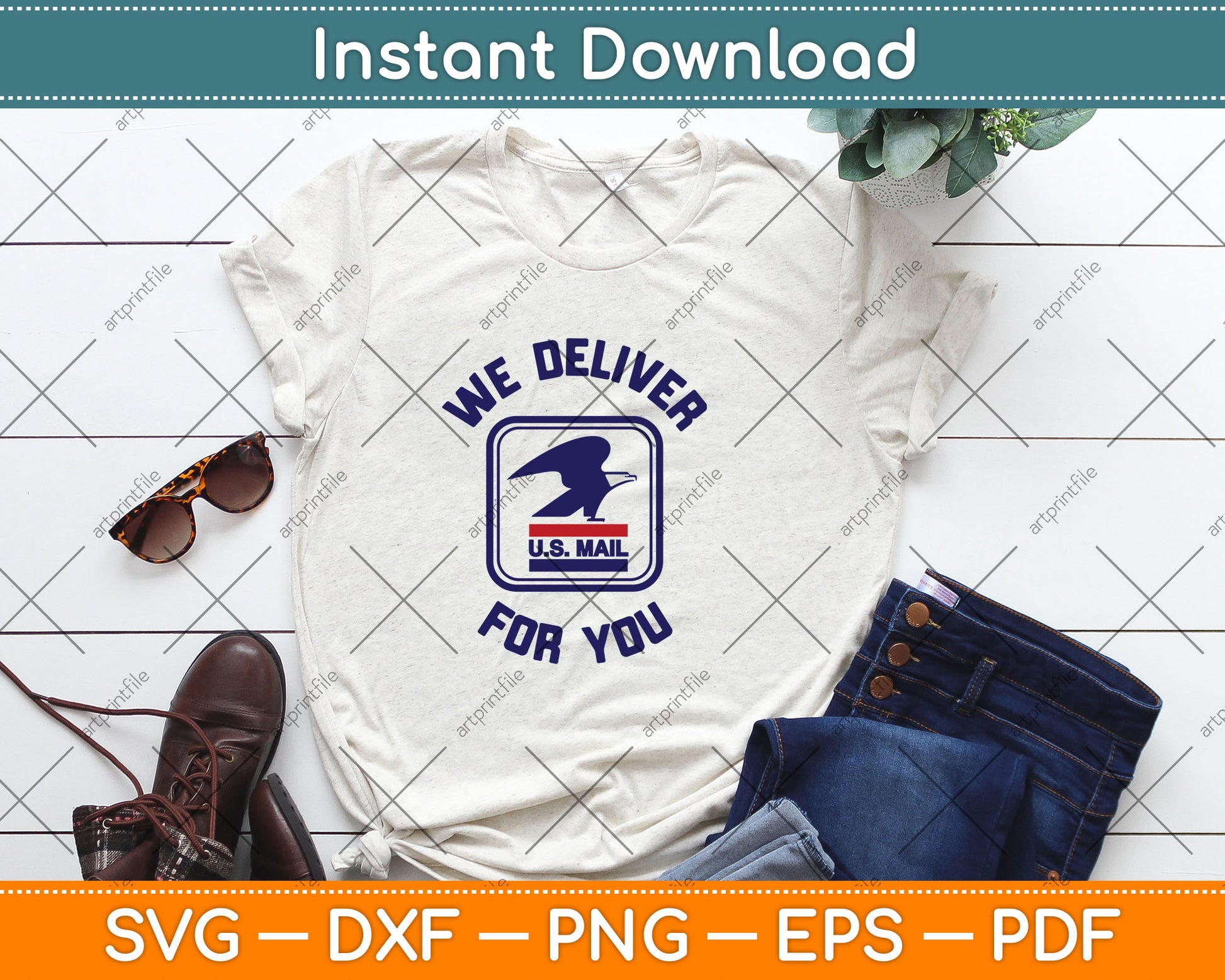 USPS We Deliver for You Svg Digital Cutting File