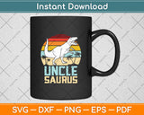 Unclesaurus T Rex Dinosaur Uncle Saurus Family Matching Svg Digital Cutting File
