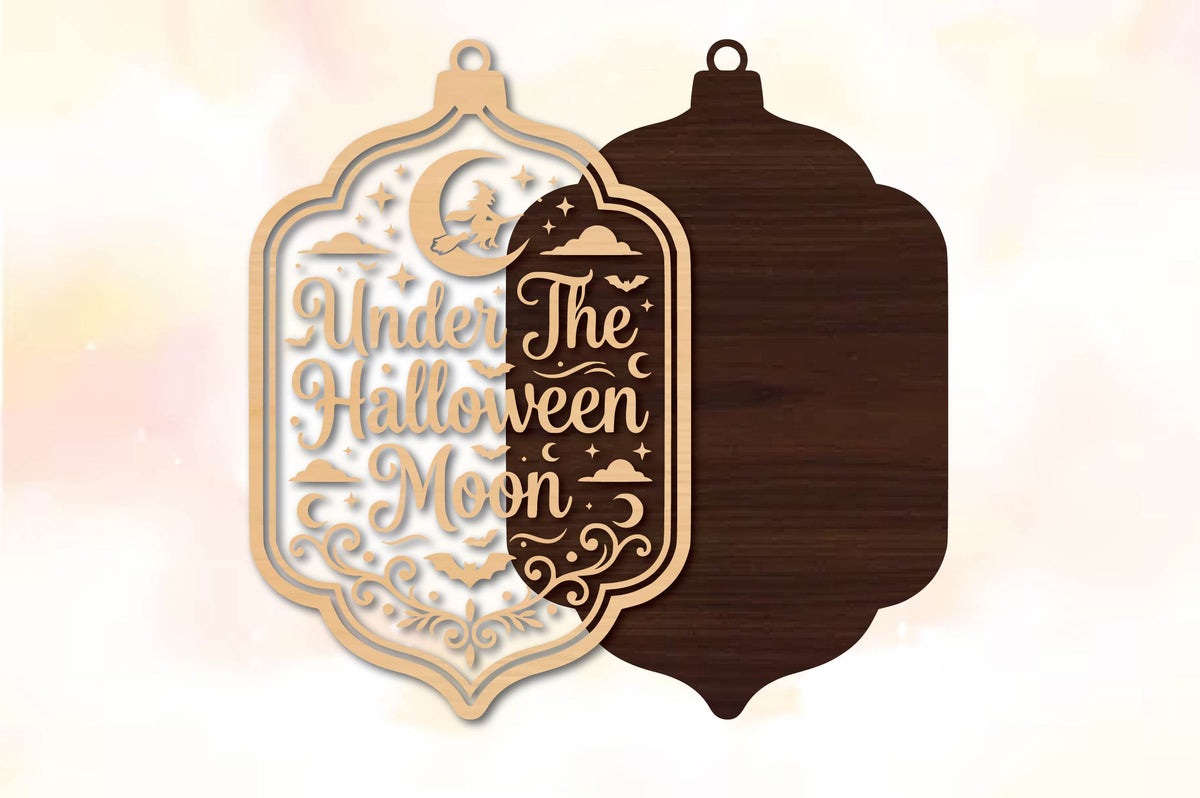 Under The Halloween Moon Laser Cut SVG