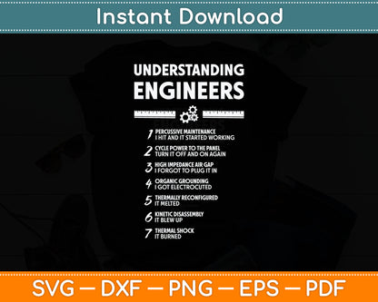 Understanding Engineers - Funny Sarcastic Engineering Svg Digital Cutting File