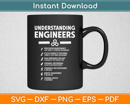 Understanding Engineers Funny Sarcastic Engineering Gift Svg Digital Cutting File