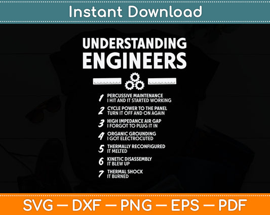 Understanding Engineers Funny Sarcastic Engineering Gift Svg Digital Cutting File