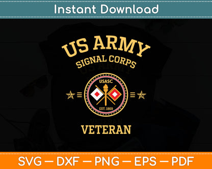US Army Veteran Signal Officer Military Army Engineer Svg Digital Cutting File