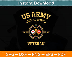 US Army Veteran Signal Officer Military Army Engineer Svg Digital Cutting File