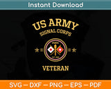 US Army Veteran Signal Officer Military Army Engineer Svg Digital Cutting File