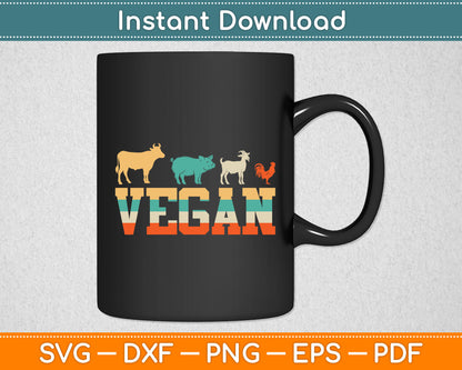 Vegan Vintage Svg Digital Cutting File