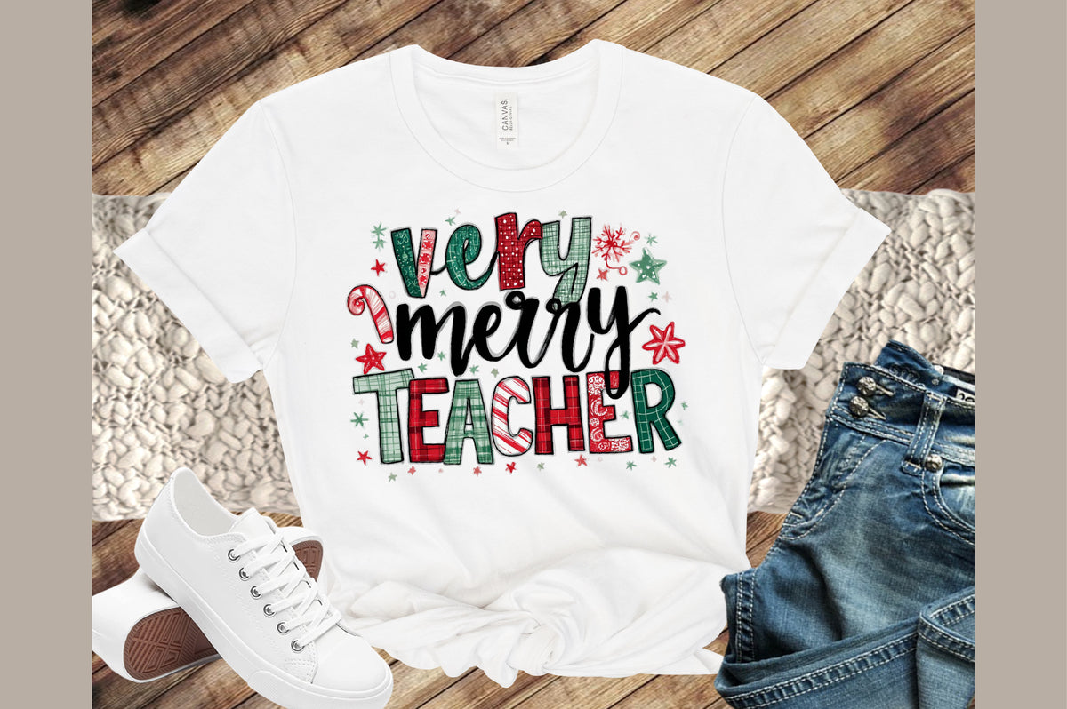 Very Merry Teacher Christmas PNG