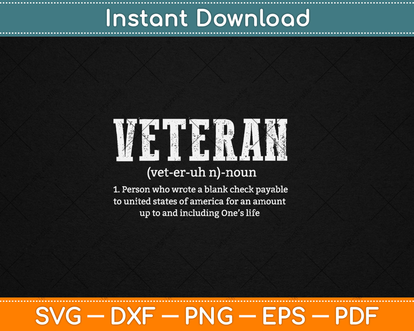 Veteran Noun Definition Svg Digital Cutting File