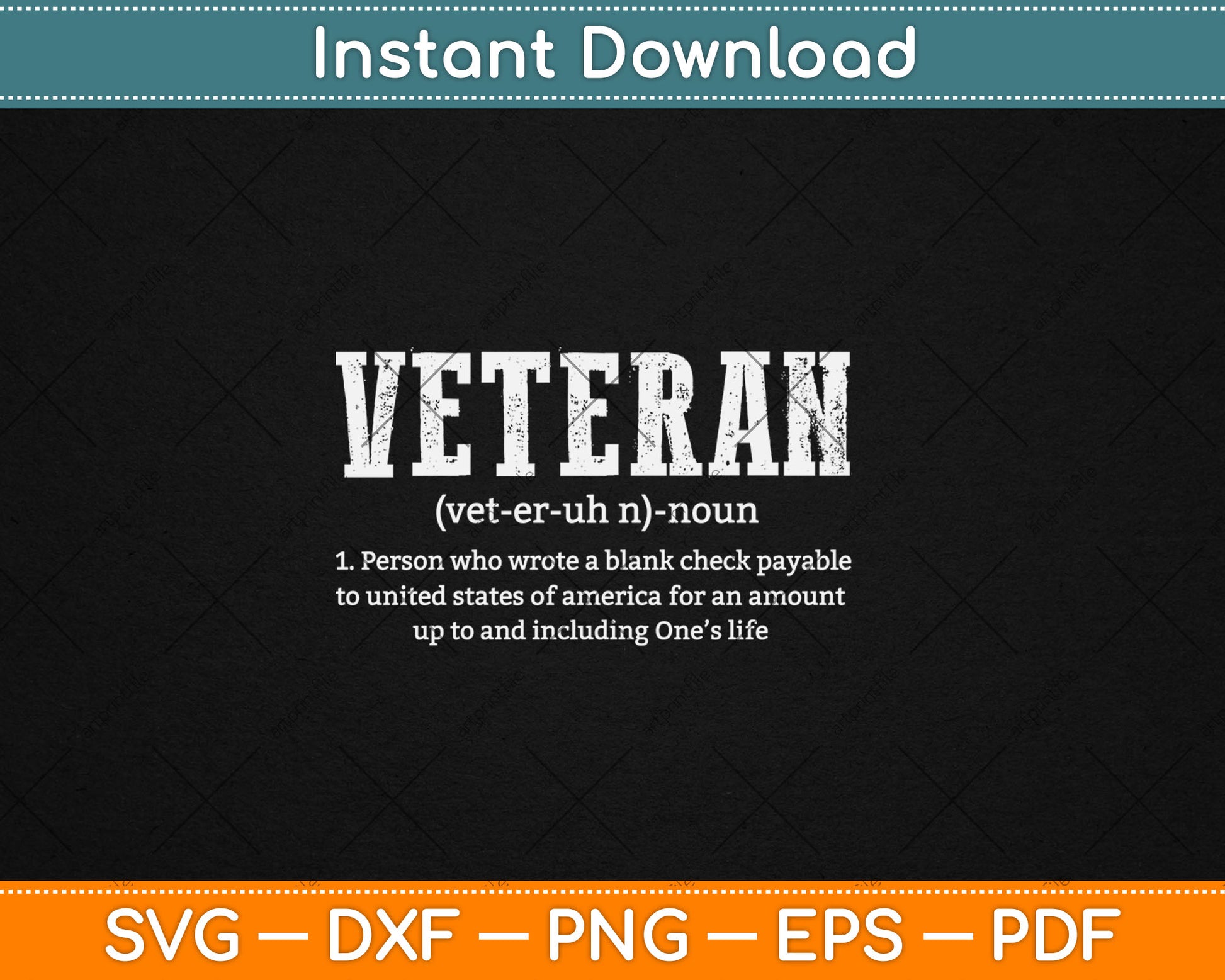 Veteran Noun Definition Svg Digital Cutting File