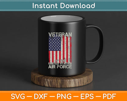 Veteran of The United States Air Force US Flag 4th of July SVG Digital Cutting File