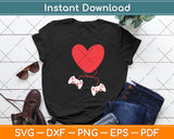 Video Gamer Heart Valentines Day Svg Digital Cutting File