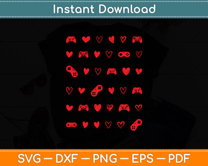 Video Gamer Valentines Day Svg Digital Cutting File