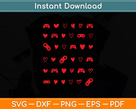 Video Gamer Valentines Day Svg Digital Cutting File