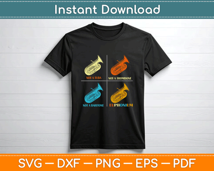 Vintage Euphonium Player Brass Orchestra svg design