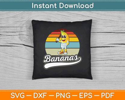Vintage Retro Funny Banana SVG Digital Cutting File