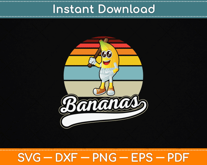 Vintage Retro Funny Banana SVG Digital Cutting File
