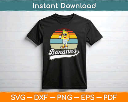 Vintage Retro Funny Banana SVG Digital Cutting File