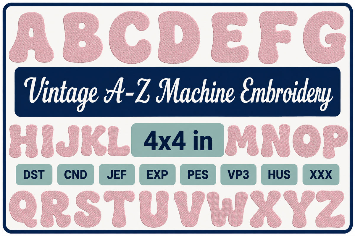 Vintage A-Z Machine Embroidery Designs