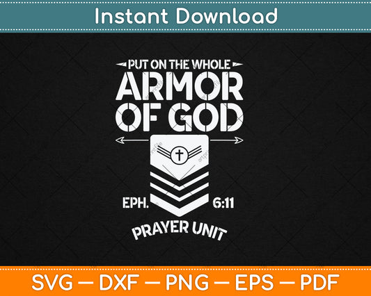 Vintage Camo Armor Of God Christians Religious Svg Digital Cutting File