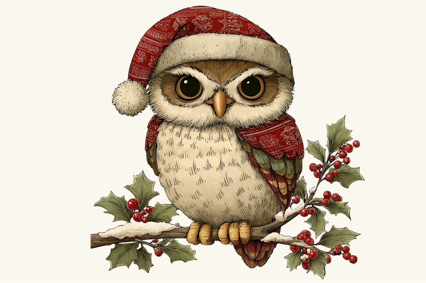 Vintage Christmas Animals Clipart PNG – 4 Designs
