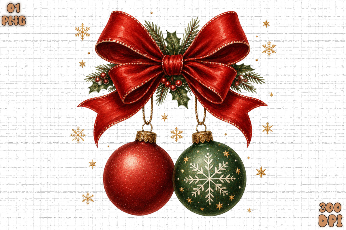 Vintage Christmas Ornament PNG