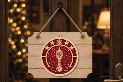 Vintage Clock Christmas Ornament Laser Cut SVG