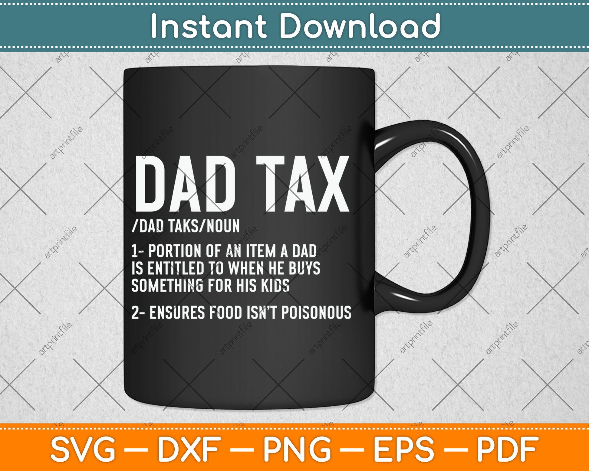 Vintage Dad Tax Definition Funny Father's Day Svg Digital Cutting File