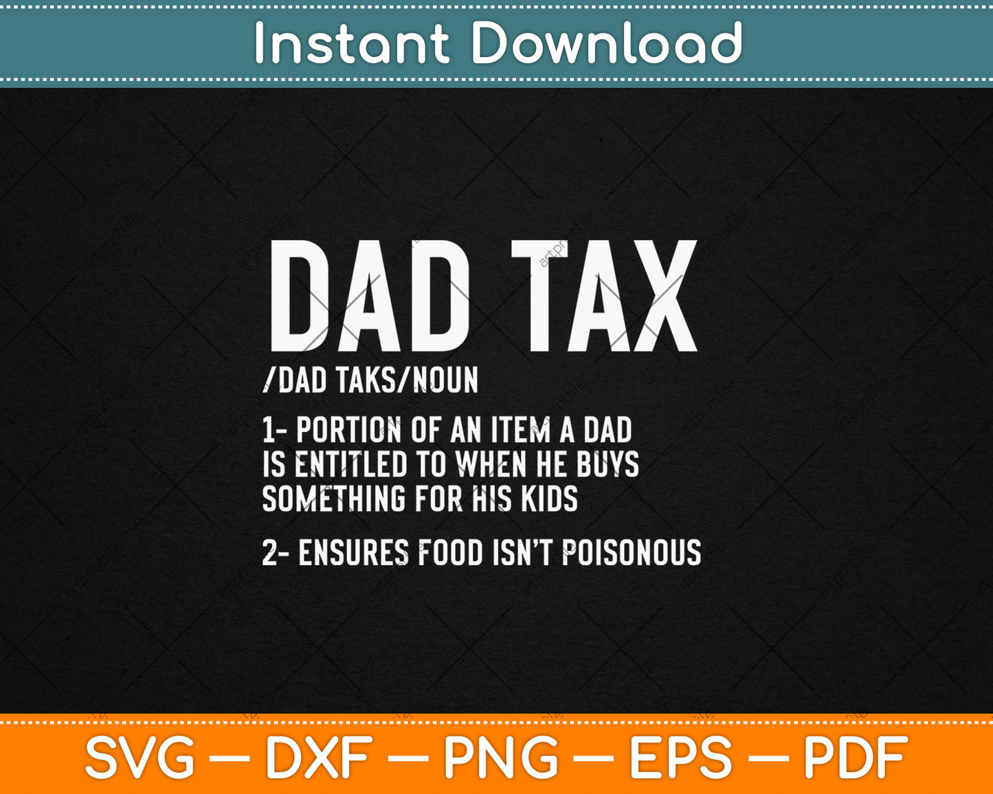 Vintage Dad Tax Definition Funny Father's Day Svg Digital Cutting File