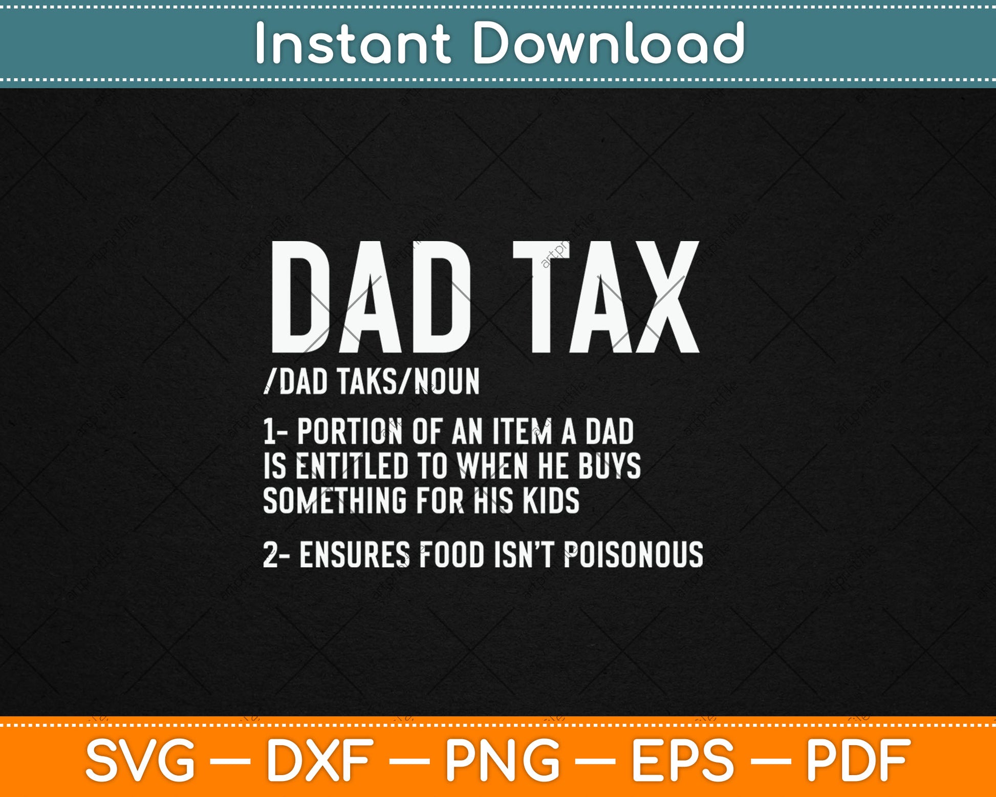 Vintage Dad Tax Definition Funny Father's Day Svg Digital Cutting File