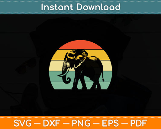 Vintage Elephant Lover Svg Digital Cutting File