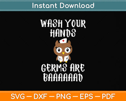 Vintage Funny Germ Design for School or Pediatric Nurses Svg Digital Cutting File
