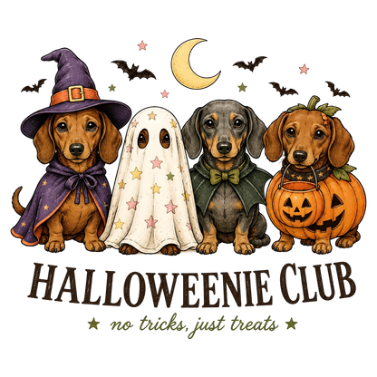 Vintage Halloween Dachshund Dog PNG