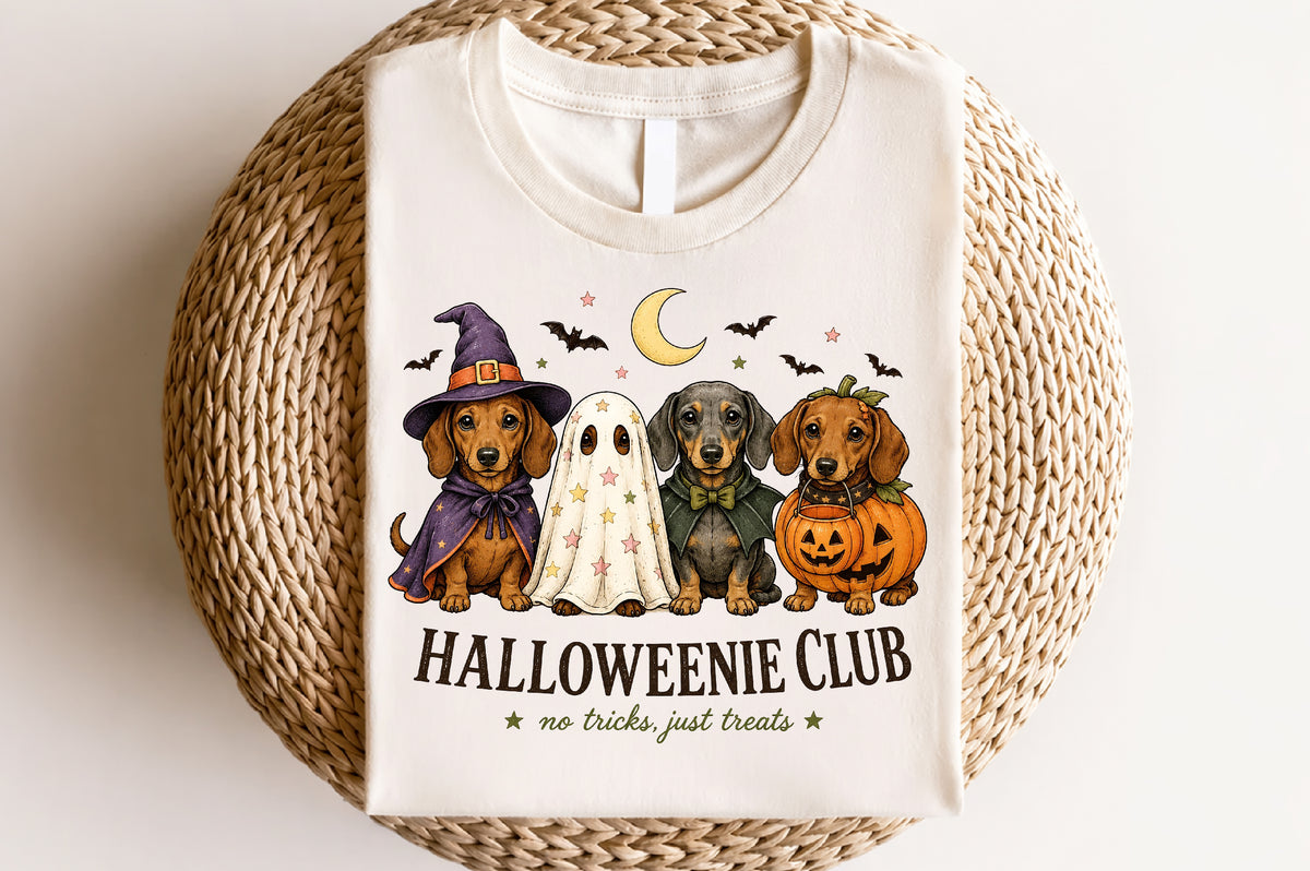 Vintage Halloween Dachshund Dog PNG