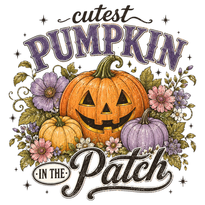 Vintage Pumpkin Patch Halloween PNG