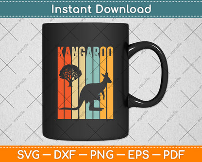 Vintage Kangaroo Lover Svg Png Dxf Digital Cutting File