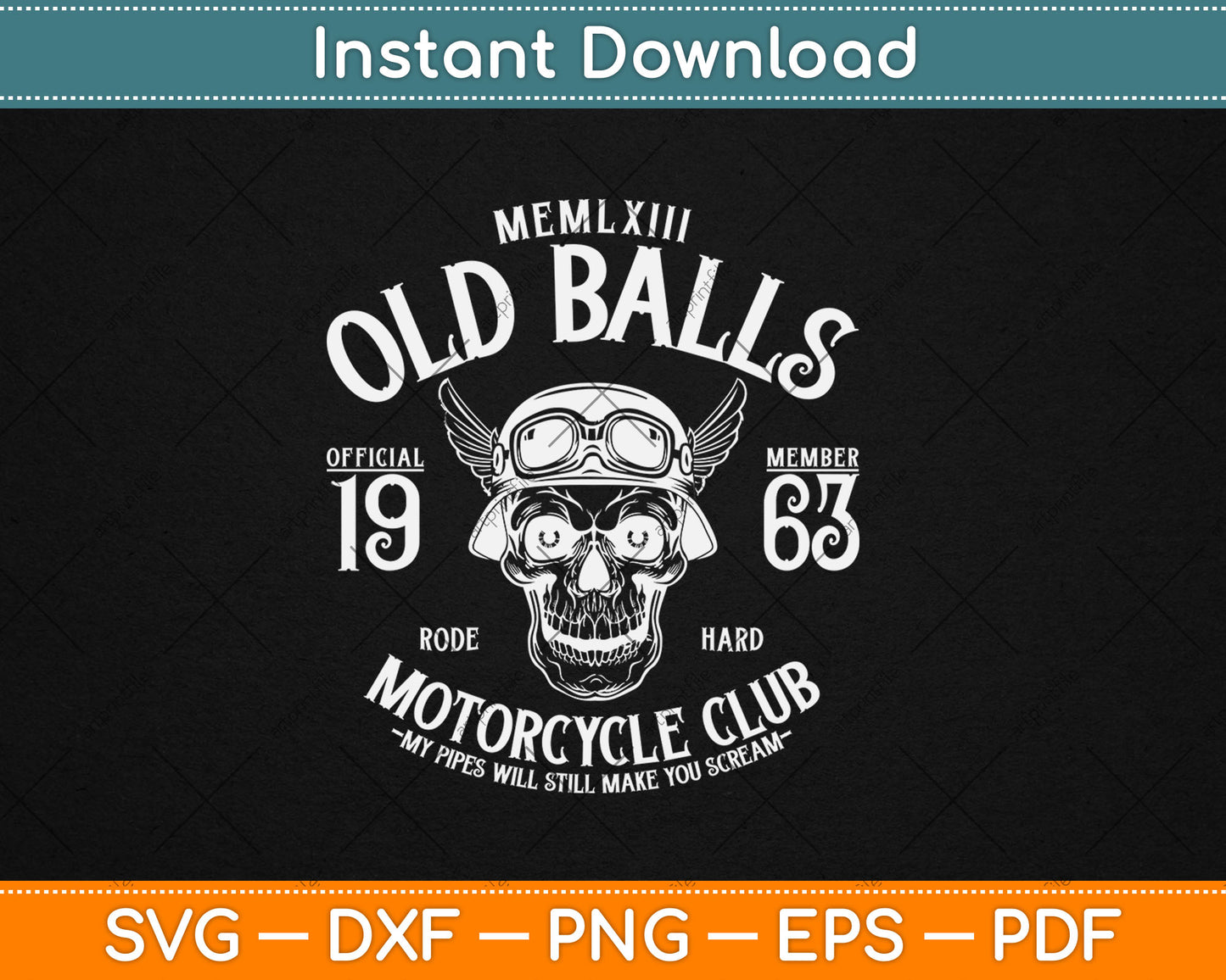 Vintage Motorcycle 60th Birthday Svg Digital Cutting File
