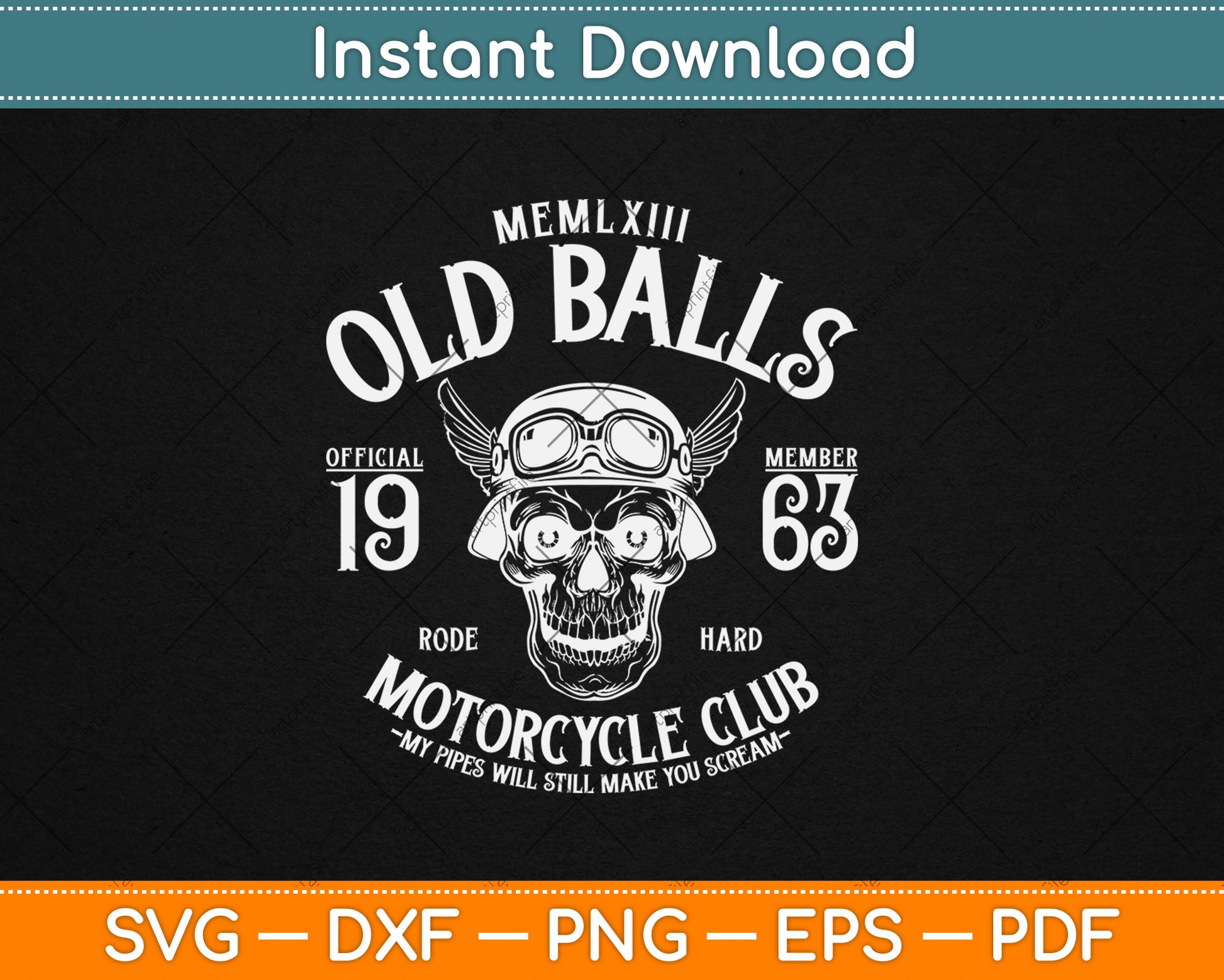 Vintage Motorcycle 60th Birthday Svg Digital Cutting File