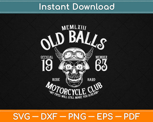 Vintage Motorcycle 60th Birthday Svg Digital Cutting File