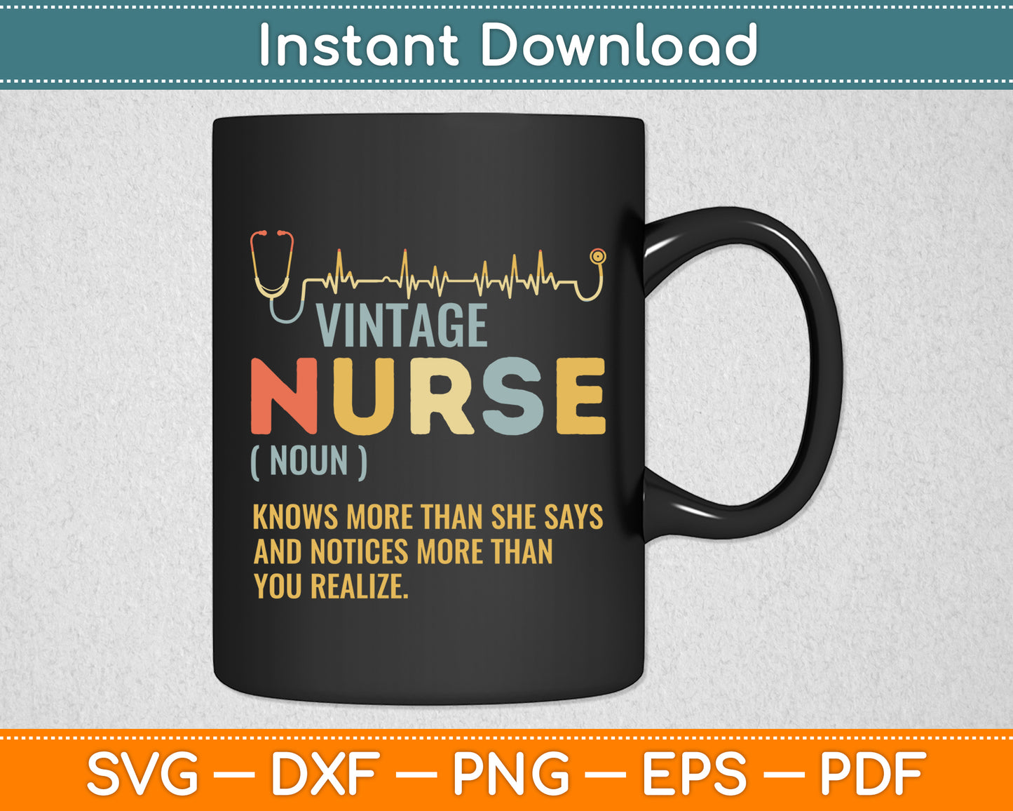 Vintage Nurse Definition Hospital Medical Registered Nursing Svg Digital Cutting File