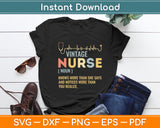 Vintage Nurse Definition Hospital Medical Registered Nursing Svg Digital Cutting File