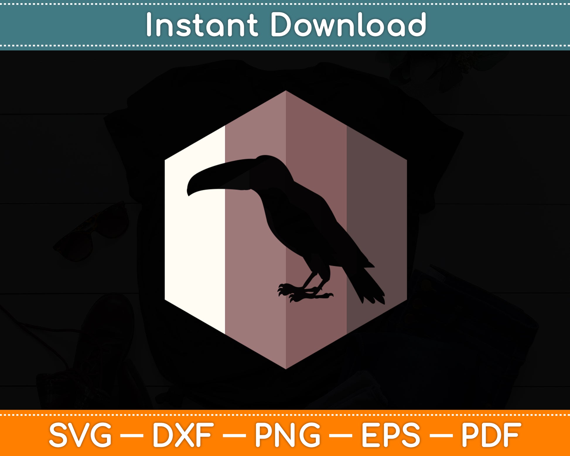 Vintage Parrot Animal Lover Retro Parrot Svg Digital Cutting File