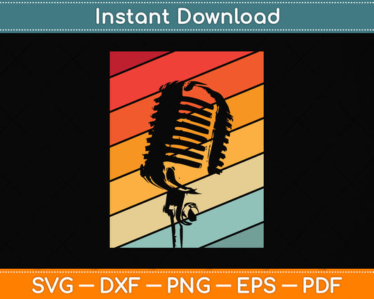 Vintage Podcasting Svg Png Dxf Digital Cutting File
