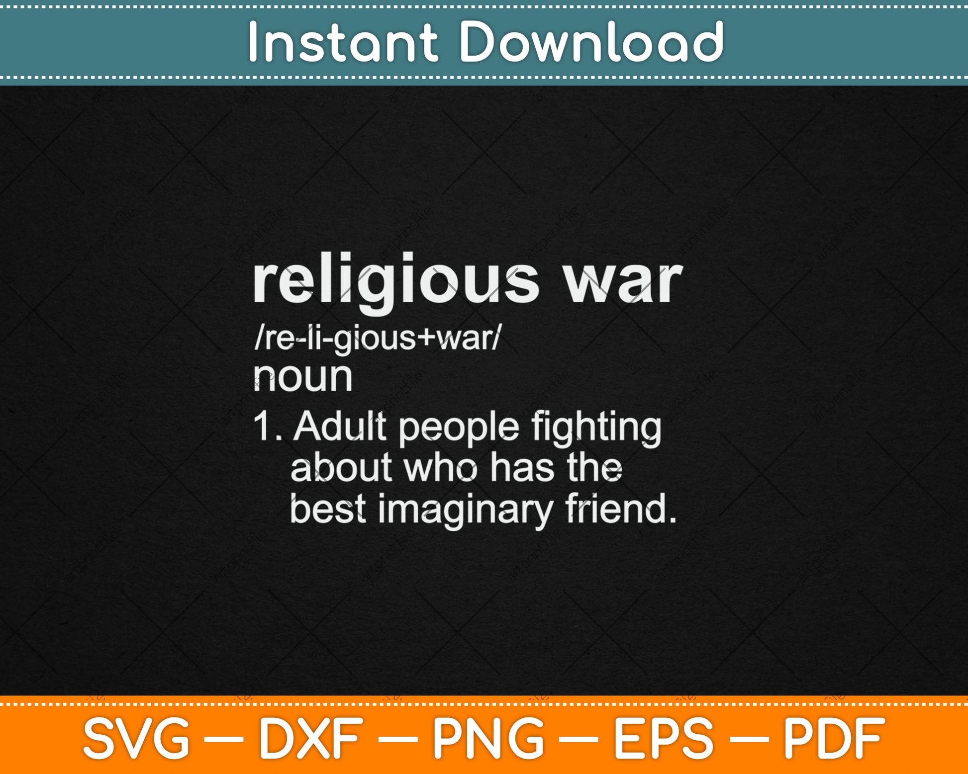 Vintage Religious War Definition Anti-religious Activist Svg Design Digital Cutting File