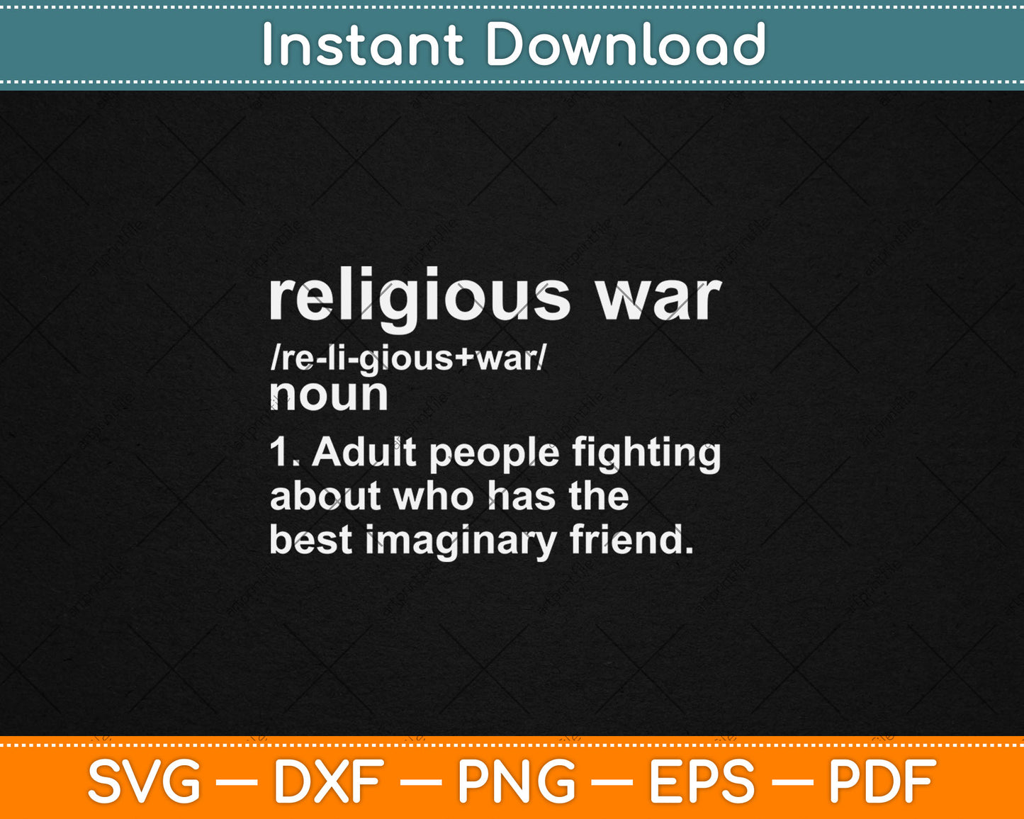 Vintage Religious War Definition Anti-religious Svg Digital Cutting File